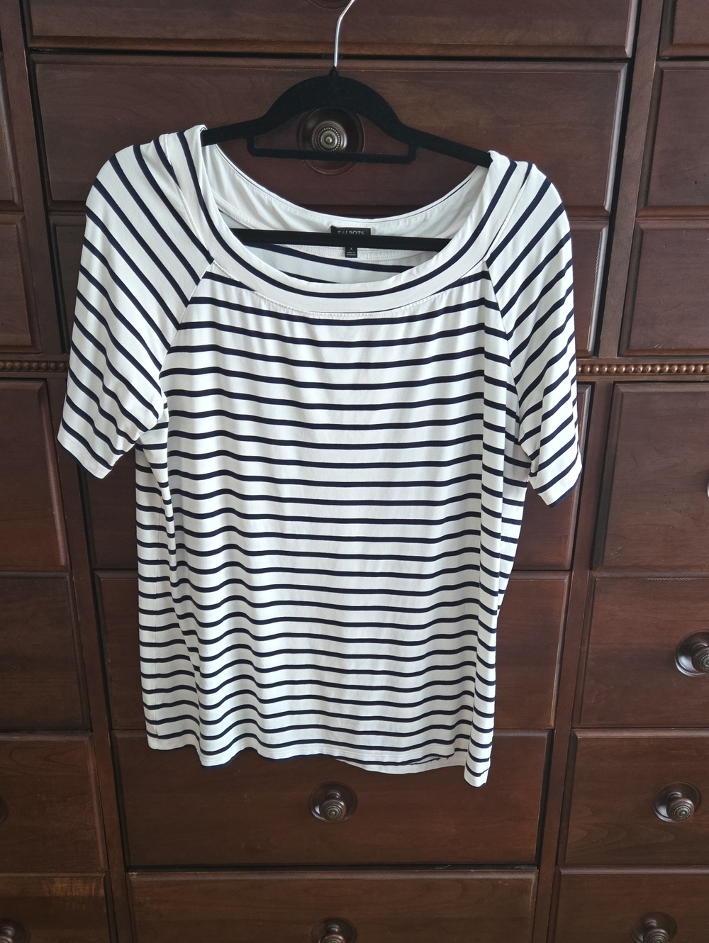 Talbots Short Sleeve Striped Top Size X (Fits like XL)